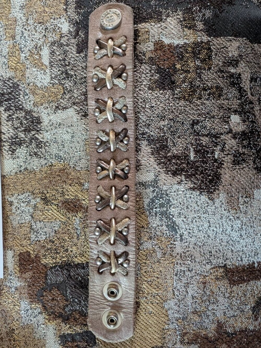 Leatherock USA Bracelet Leather And Metal